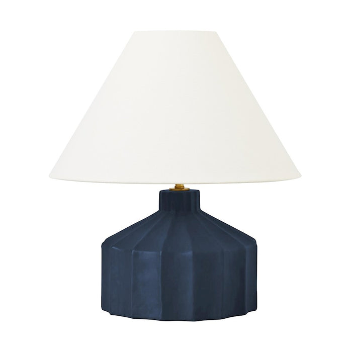 Visual Comfort Studio Veneto 1 Light Small Table Lamp, Blue/White - KT1331MMBW1