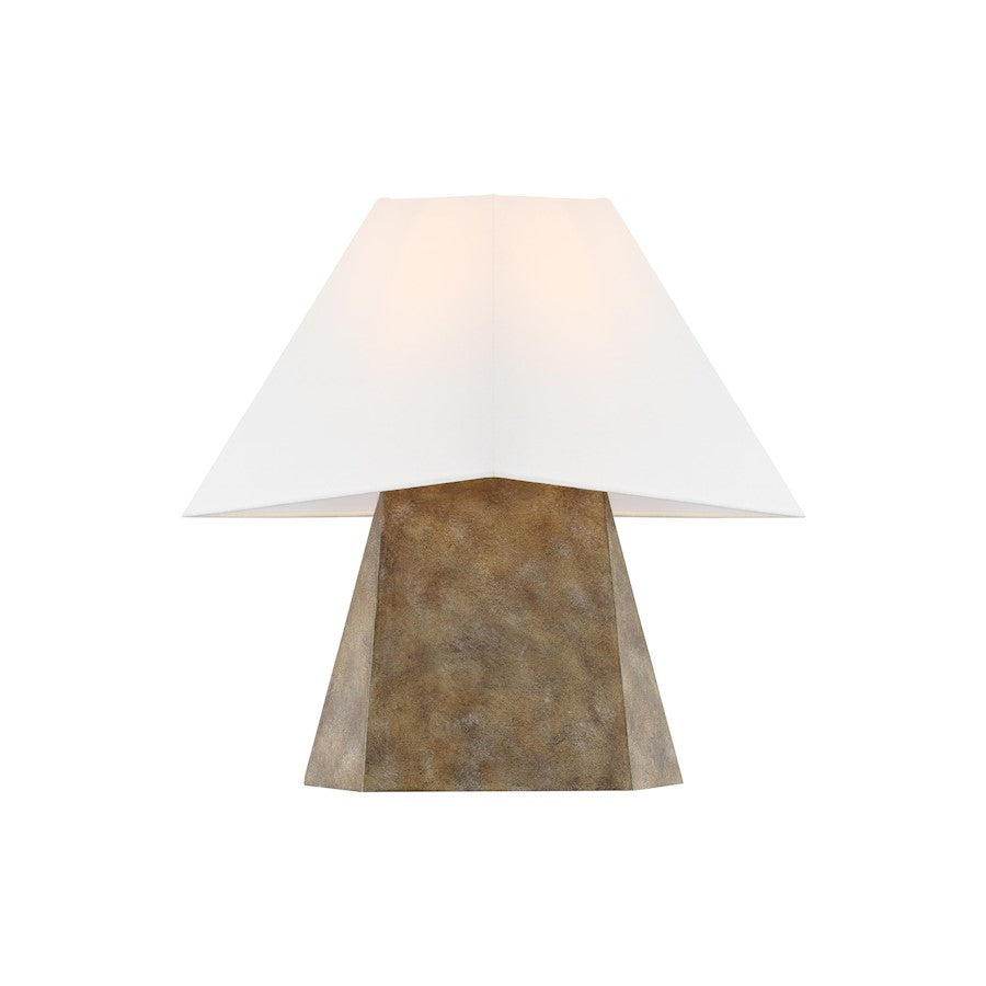 Visual Comfort Studio Herrero 1-Lt Med Table Lamp, Ant Gild/White - KT1361ADB1