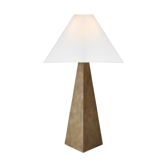 Visual Comfort Studio Herrero 1-Lt Large Table Lamp, Ant Gild/White - KT1371ADB1