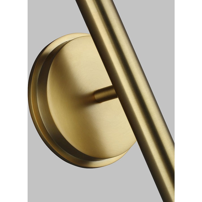 Visual Comfort Studio Nodes 1-Lt Sconce, Burnished Brass/Milk White