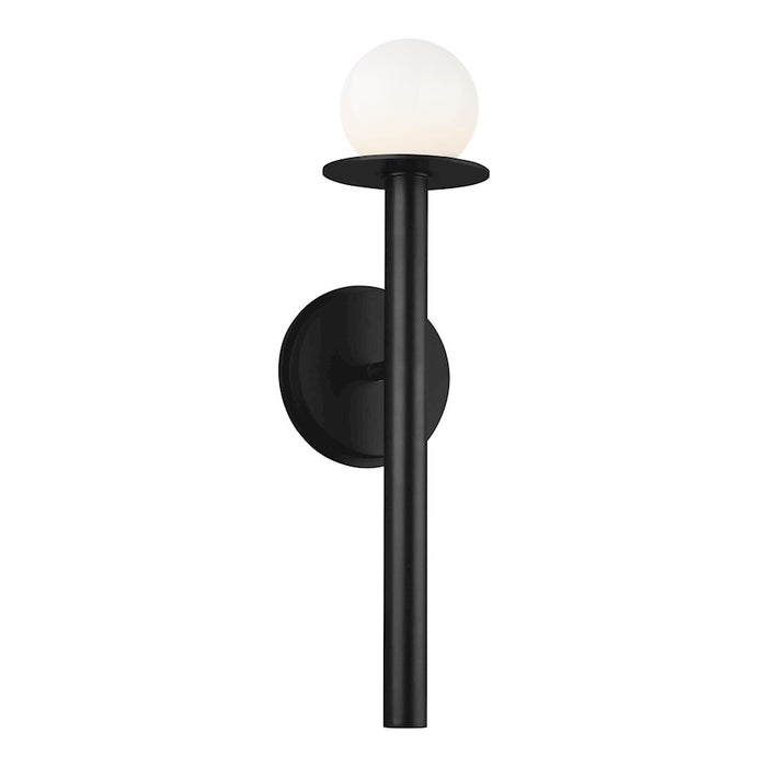 Visual Comfort Studio Nodes 1 Light Sconce, Midnight/Milk White