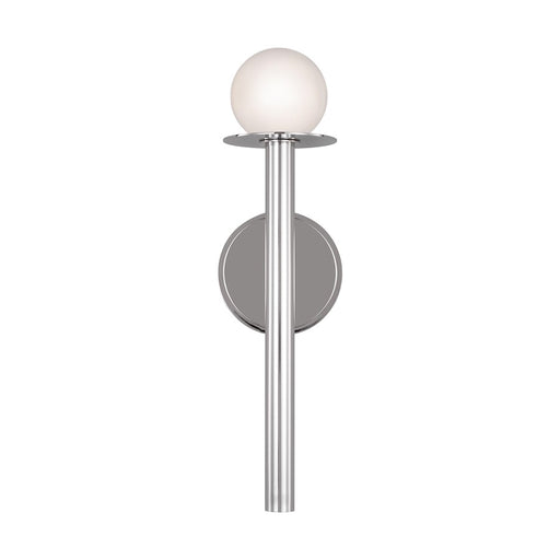 Visual Comfort Studio Nodes 1 Light Sconce, Polished Nickel/White - KW1001PN