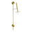 Visual Comfort Studio Nodes 1-Lt Large Pivot Sconce, Brass/Milk