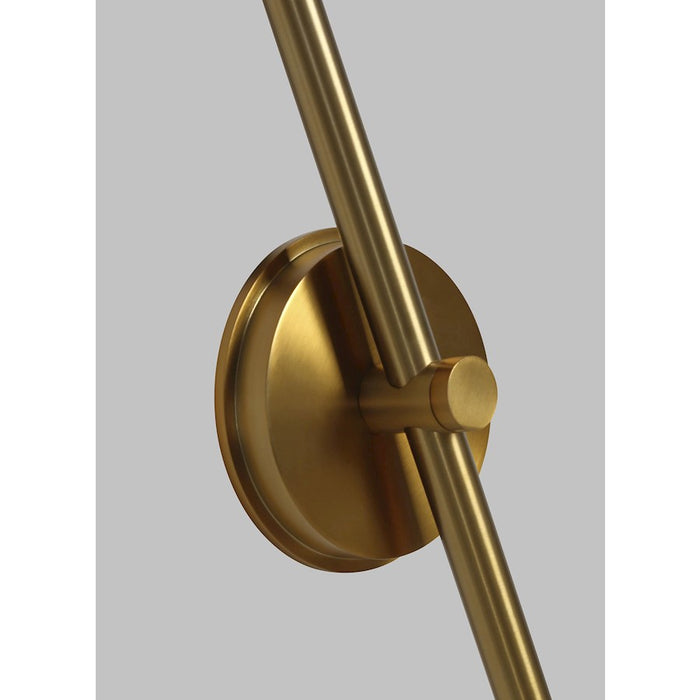 Visual Comfort Studio Nodes 1-Lt Large Pivot Sconce, Brass/Milk