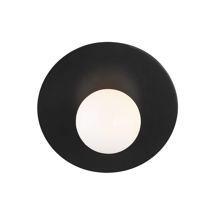 Visual Comfort Studio Nodes 1-Lt Large Angled Sconce, Black/Milk - KW1041MBK