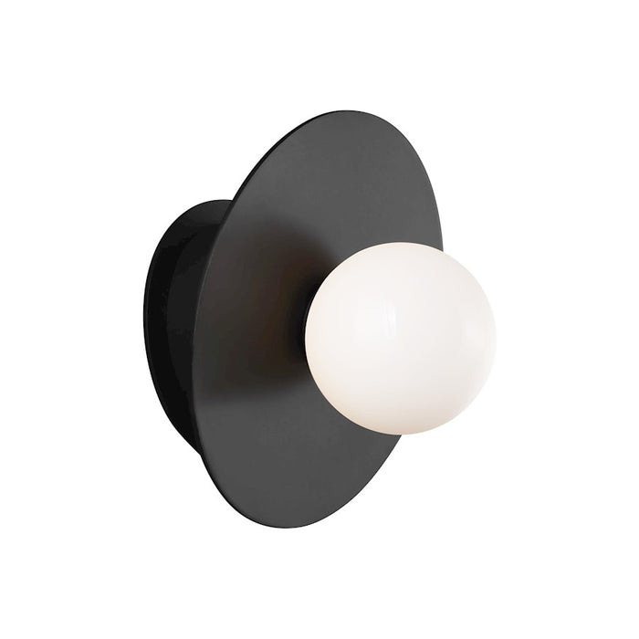 Visual Comfort Studio Nodes 1-Lt Large Angled Sconce, Black/Milk