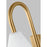 Visual Comfort Studio Cambre 1-Lt SM Task Sconce, White/Brass