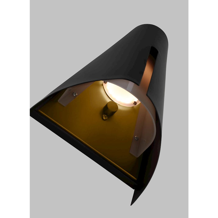 Visual Comfort Studio Cambre 1-Lt Small Sconce, Midnight/Brass