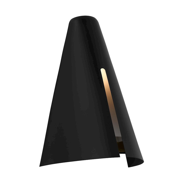 Visual Comfort Studio Cambre 1 Light Med Sconce, Black/Brass