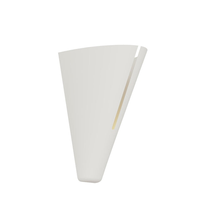 Visual Comfort Studio Cambre 1 Light Med Sconce, White/Brass - KW1151MWTBBS-L1