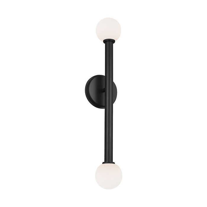 Visual Comfort Studio Nodes 2-Lt Double Sconce, Midnight/Milk White