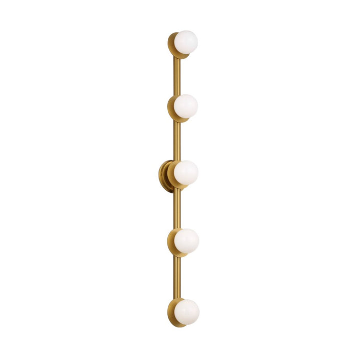 Visual Comfort Studio Nodes 5Lt Wall Bath Fixture, Brass/Milk - KWL1165BBS
