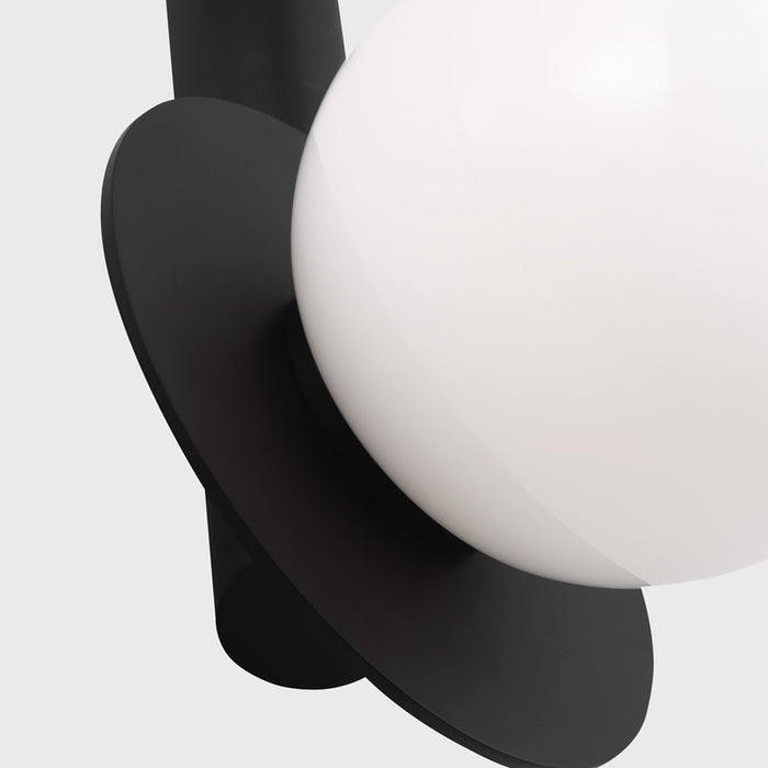 Visual Comfort Studio Nodes 3Lt Wall Bath Fixture, Black/Milk