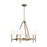 Visual Comfort Studio Katie 6-Lt Med Chandelier, Time Worn BS/WH - LC1006TWB