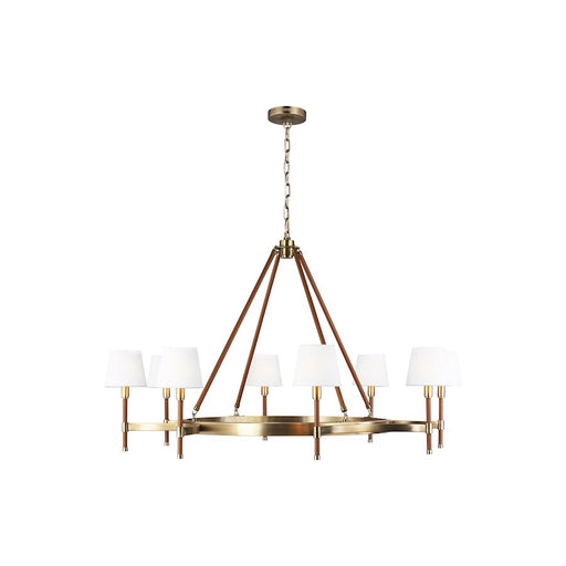 Visual Comfort Studio Katie 8-Lt Large Chandelier, Time Worn BS/WH - LC1018TWB