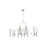 Visual Comfort Studio Katie 8-Lt Linear Chandelier, Nickel/WH Linen