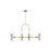 Visual Comfort Studio Katie 8-Lt Linear Chandelier, Time Worn BS/WH - LC1028TWB