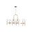 Visual Comfort Studio Katie 8-Lt Linear Chandelier, Time Worn BS/WH