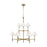 Visual Comfort Studio Robert 9-Lt Large Chandelier, Time Worn BS/WH - LC1069TWB