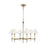 Visual Comfort Studio Robert 6-Lt Med Chandelier, Time Worn BS/WH - LC1076TWB