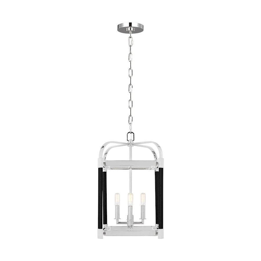 Visual Comfort Studio Hadley 4 Light Small Lantern, Polished Nickel - LC1134PN