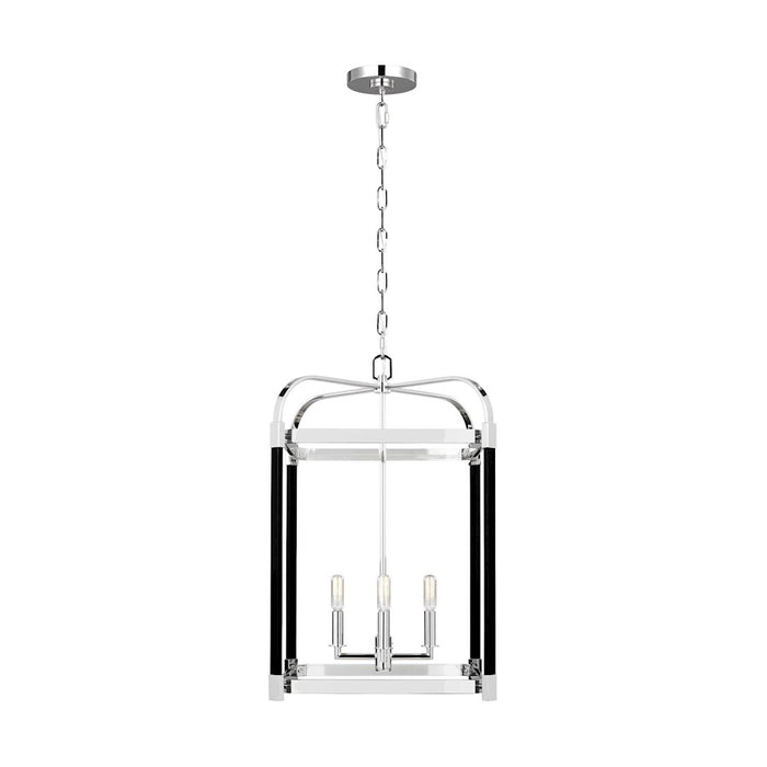 Visual Comfort Studio Hadley 4 Light Medium Lantern, Polished Nickel - LC1144PN