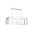 Visual Comfort Studio Hadley 5-Lt Linear Chandelier, Pol Nickel