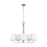 Visual Comfort Studio Esther 5-Lt Med Chandelier, Nickel/WH Pleated - LC1185PN