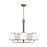 Visual Comfort Studio Esther 5-Lt Med Chandelier, BS/WH Pleated - LC1185TWB