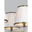 Visual Comfort Studio Esther 5-Lt Med Chandelier, BS/WH Pleated