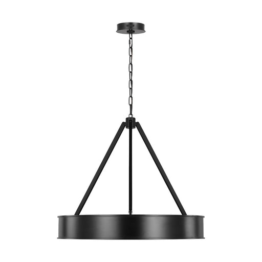 Visual Comfort Studio Leonard 1Lt 25" Chandelier, Aged Iron - LC1211AI-L1