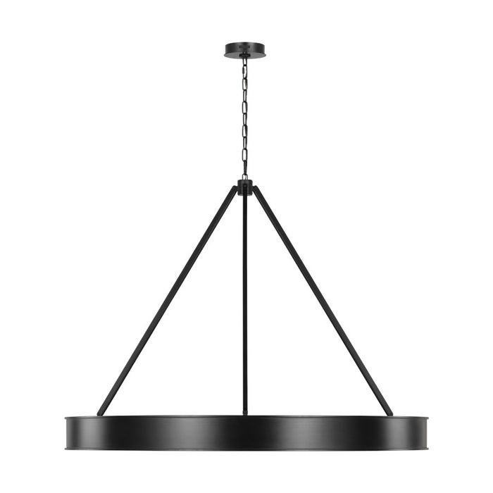 Visual Comfort Studio Leonard 1Lt 37" Chandelier, Aged Iron - LC1231AI-L1