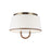 Visual Comfort Studio Katie 2 Light Med Flush, Brass/Milk White