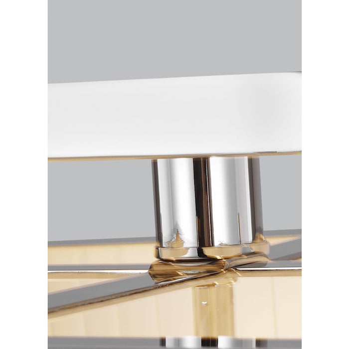 Visual Comfort Studio Esther 4-Lt Flush, Pol Nickel/Milk White