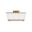 Visual Comfort Studio Esther 4-Lt Flush, Time Worn Brass/Milk White - LF1044TWB