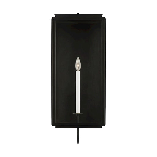 Visual Comfort Studio Edgar 1-Lt XL Wall Lantern, Black/Clear - LO1021TXB