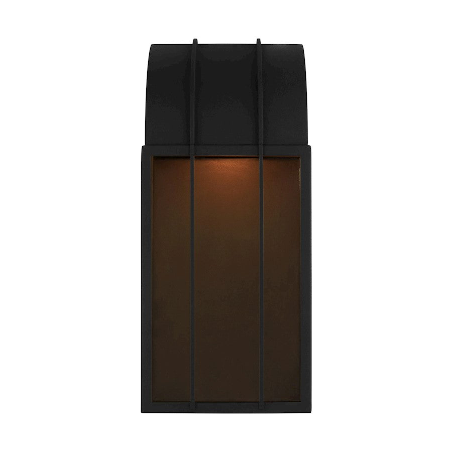 Visual Comfort Studio Veronica 1-Lt Med Wall Lantern, Black/Clear - LO1051TXB-L1