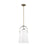 Visual Comfort Studio Hazel 1 Light Medium Pendant, Brass/Milk White - LP1001TWB