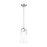 Visual Comfort Studio Hazel 1-Lt Mini Pendant, Pol Nickel/Milk White