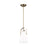 Visual Comfort Studio Hazel 1-Lt Mini Pendant, Time Worn Brass/Milk