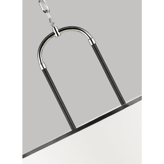 Visual Comfort Studio Katie 4-Lt Large Pendant, Pol Nickel/Milk White