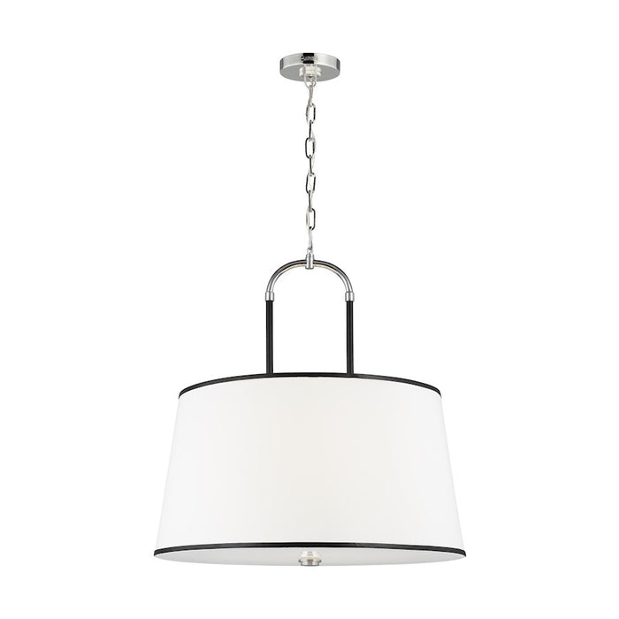 Visual Comfort Studio Katie 4-Lt Large Pendant, Pol Nickel/Milk White