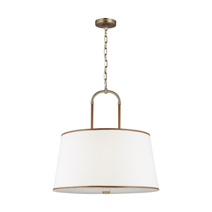 Visual Comfort Studio Katie 4-Lt Large Pendant, Time Worn Brass/Milk