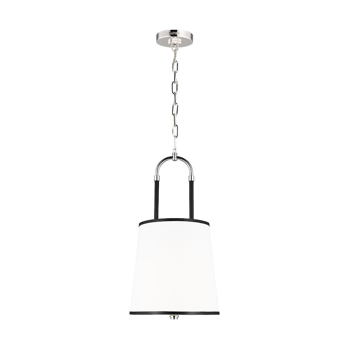 Visual Comfort Studio Katie 1-Lt Med Pendant, Pol Nickel/Milk White - LP1031PN