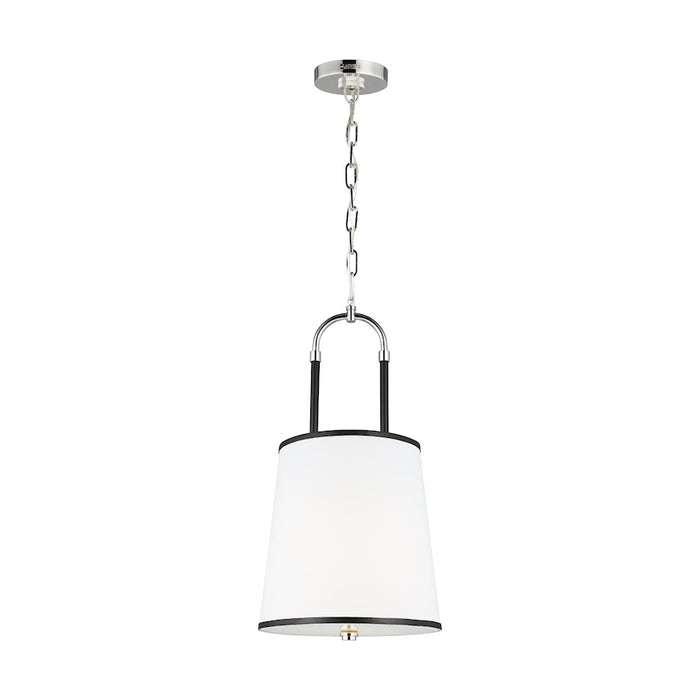 Visual Comfort Studio Katie 1-Lt Med Pendant, Pol Nickel/Milk White