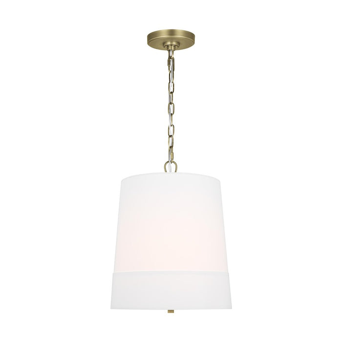 Visual Comfort Studio Ivie 1-Lt Med Pendant, Time Worn BS/Etched - LP1081TWBWLW