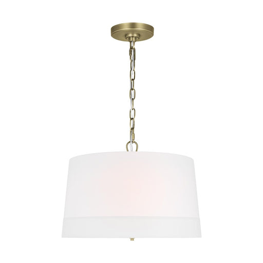 Visual Comfort Studio Ivie 4-Lt Wide Pendant, Time Worn BS/Etched - LP1094TWBWLW