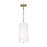 Visual Comfort Studio Ivie 1-Lt Tall Pendant, Time Worn BS/Etched - LP1101TWBWLW