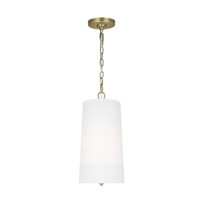 Visual Comfort Studio Ivie 1-Lt Tall Pendant, Time Worn BS/Etched - LP1101TWBWLW