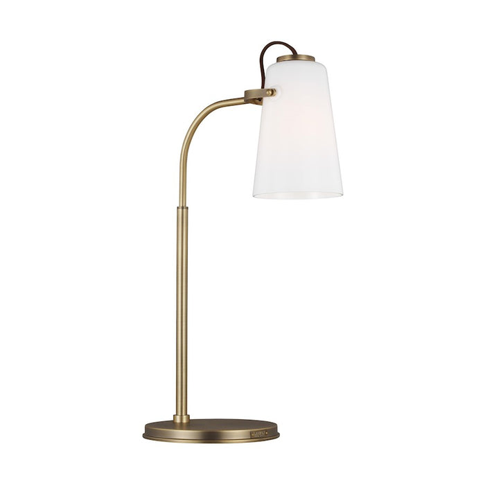 Visual Comfort Studio Hazel 1-Lt Task Table Lamp, Brass/Milk White